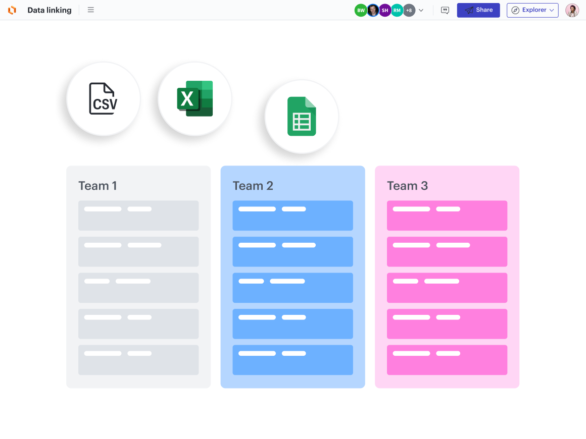 data linking capability in Lucid