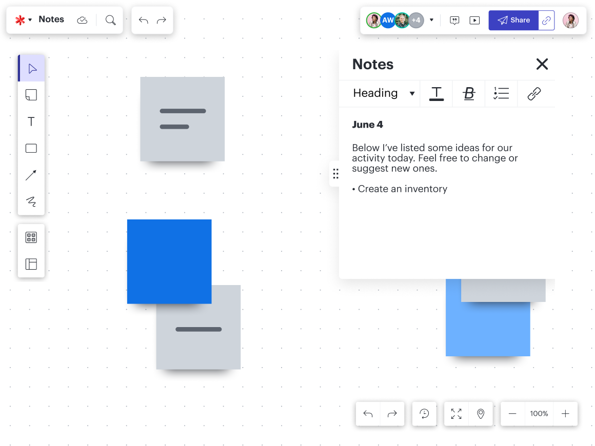 plan with notes