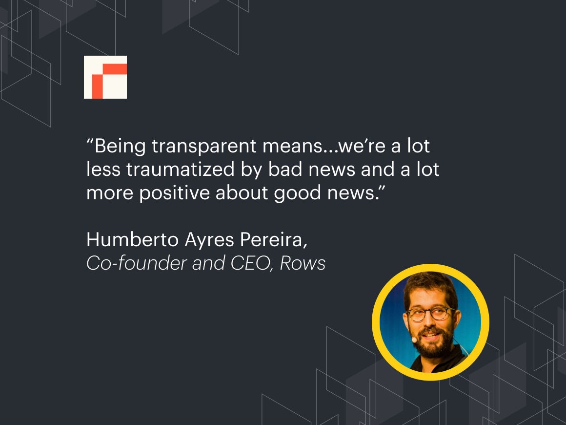 Humberto Ayres Pereira, Co-founder and CEO, Rows