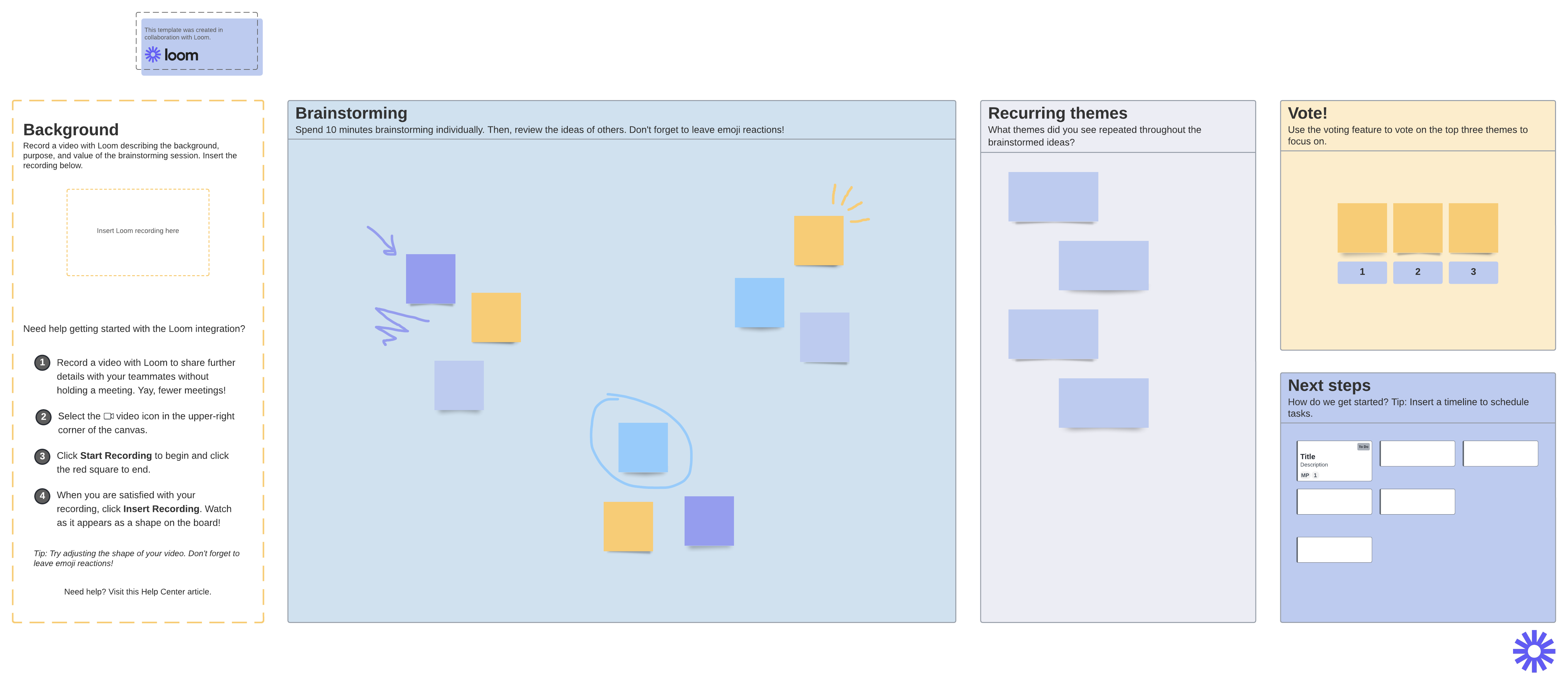 Brainstorming template