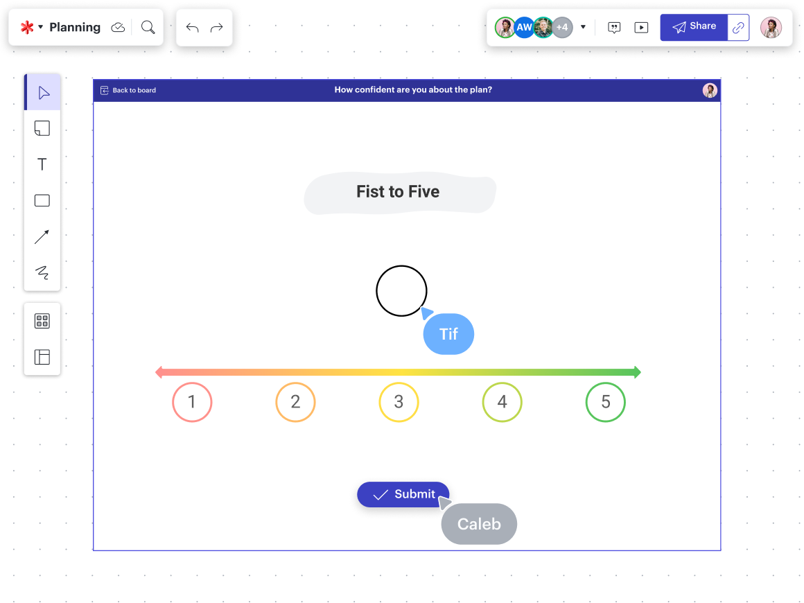 fist to five visual activity